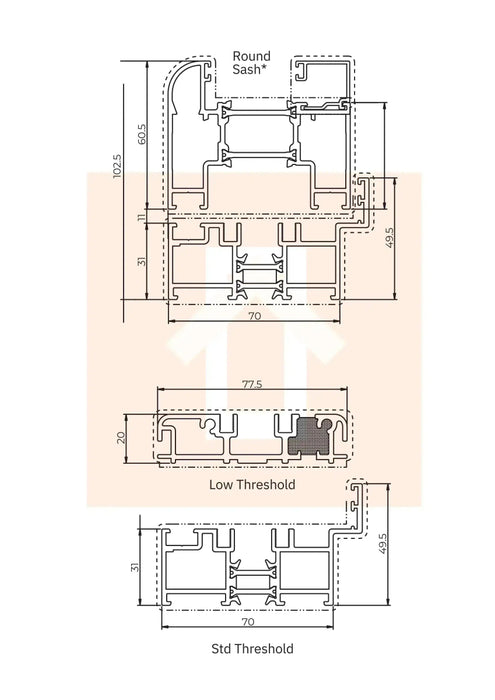 5300mm Black on White Aluminium Bifold Door SMART system - 6 sections - Home Build Doors