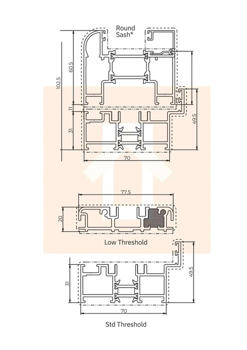 5400mm Black Heritage Visofold 1000 Bifold Door - 6 sections - Home Build Doors