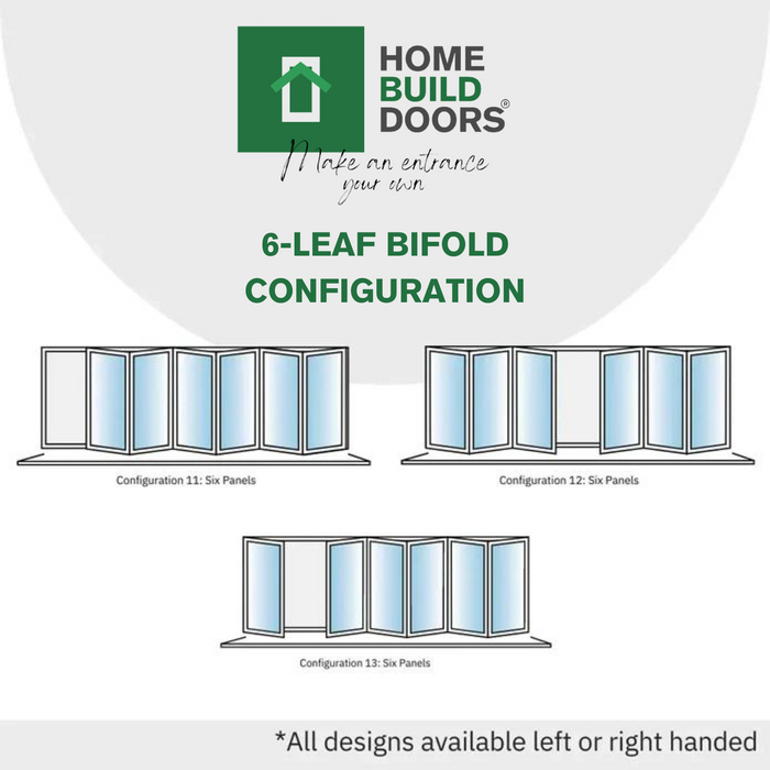 5500mm Black Heritage Visofold 1000 Bifold Door - 6 sections - Home Build Doors