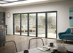 5500mm Black Aluminium Bifold Door SMART system - 5 sections - Home Build Doors