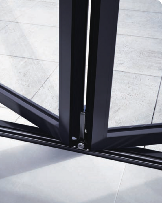 5600mm Anthracite Grey Bifold Door Korniche - 6 sections