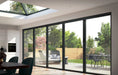 6200mm Agate Grey on White Bifold Door Korniche - 6 sections - Home Build Doors