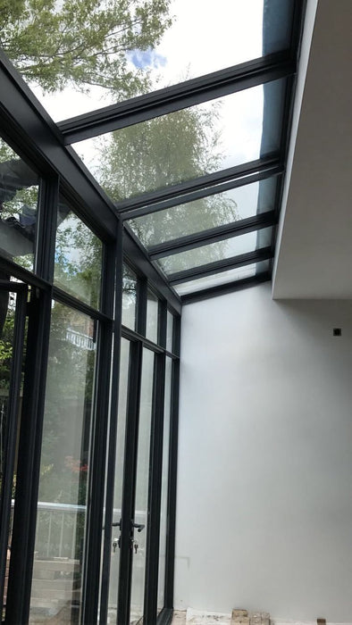 W800mm x P1800mm Black Atlas Aluminum Lean To Roof System