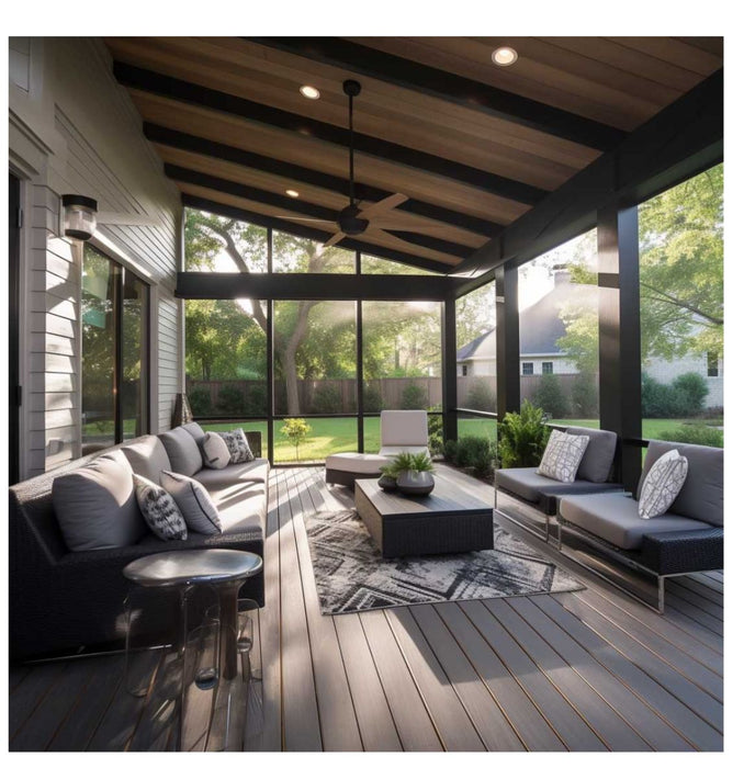 W800mm x P2200mm Black Atlas Aluminum Lean To Roof System