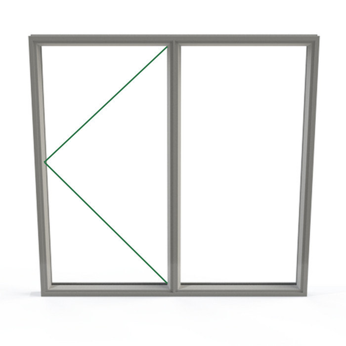 Origin OW70 Aluminium Window - 2 Section