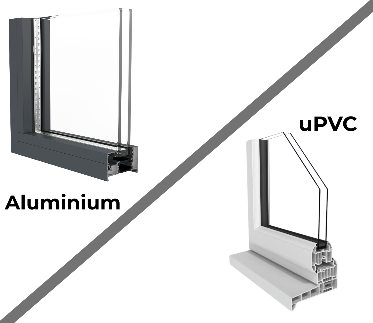 What is the difference between UPVC and Aluminium?