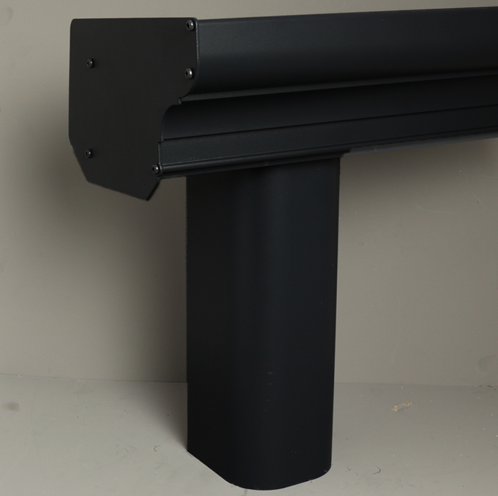 Bosco Veranda - Jet Black - Classic Gutter - Rounded without Base Plate