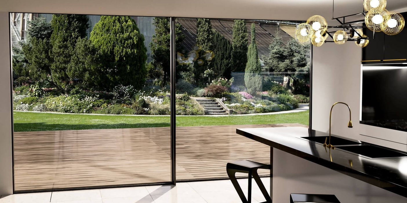 3 Panel / 20mm Aluminium Sliding Door / Cortizo Cor Vision