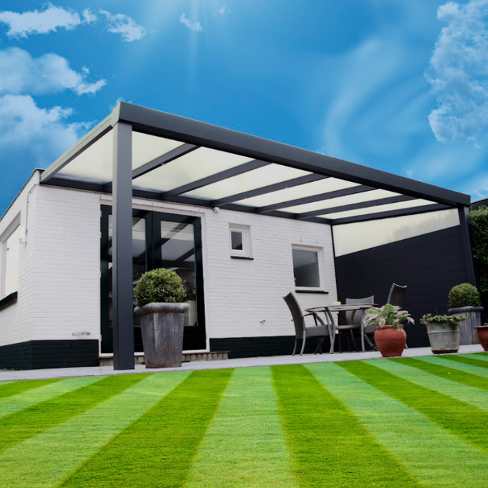 Giallo Aluminium Veranda- Jet Black - Prepared for Glass