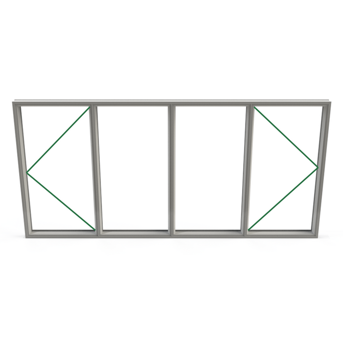 Origin OW80 Aluminium Window - 4 Section