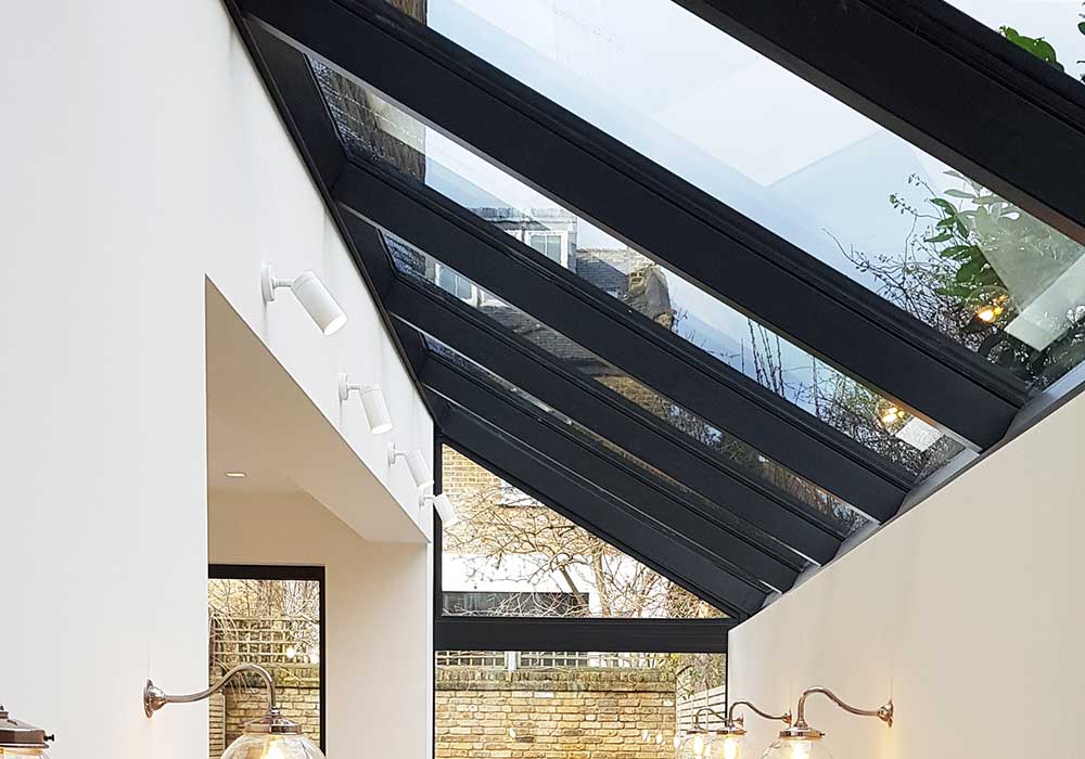 W500mm x P2400mm Black Atlas Aluminum Lean To Roof System