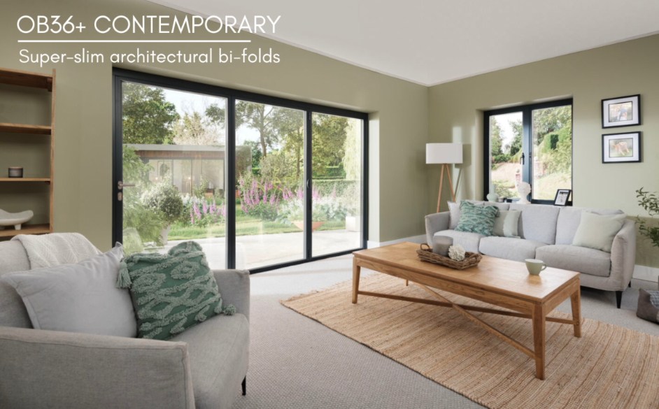 Origin OB36+ Aluminium 2 Section Bifold Door- Contemporary