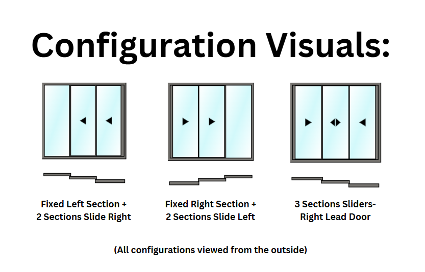 Origin OS20 Aluminium 3 Section Sliding Door