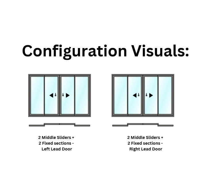 Origin OS29 Aluminium 4 Section Patio Sliding Door