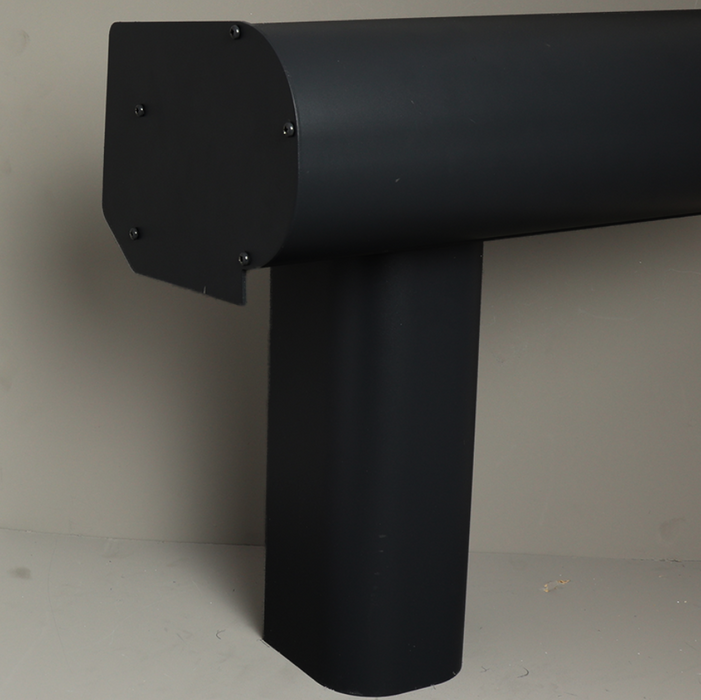 Bosco Veranda - Jet Black - Round Gutter - Rounded without Base Plate