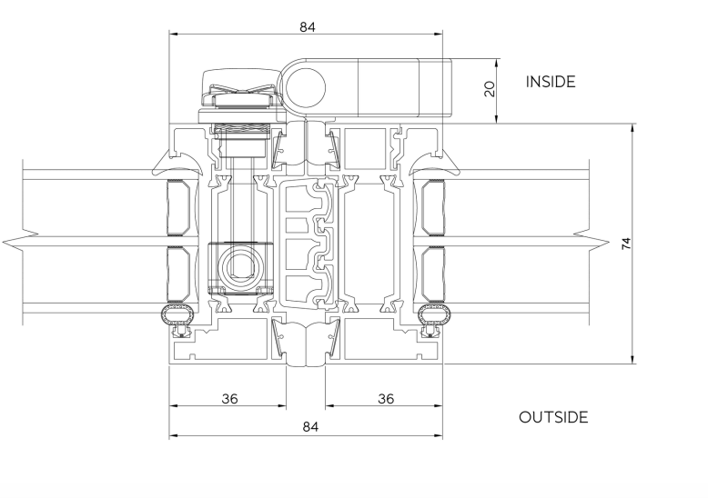 Origin OB36+ Aluminium 4 Section Bifold Door- Contemporary