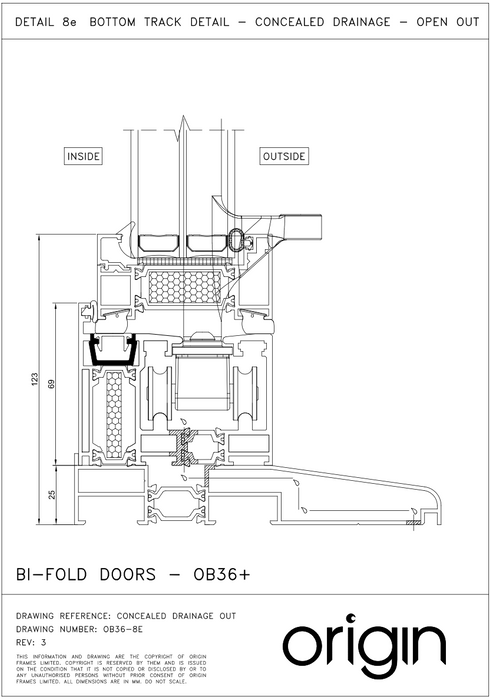 Origin OB36+ Contemporary Bifold - 3 Pane