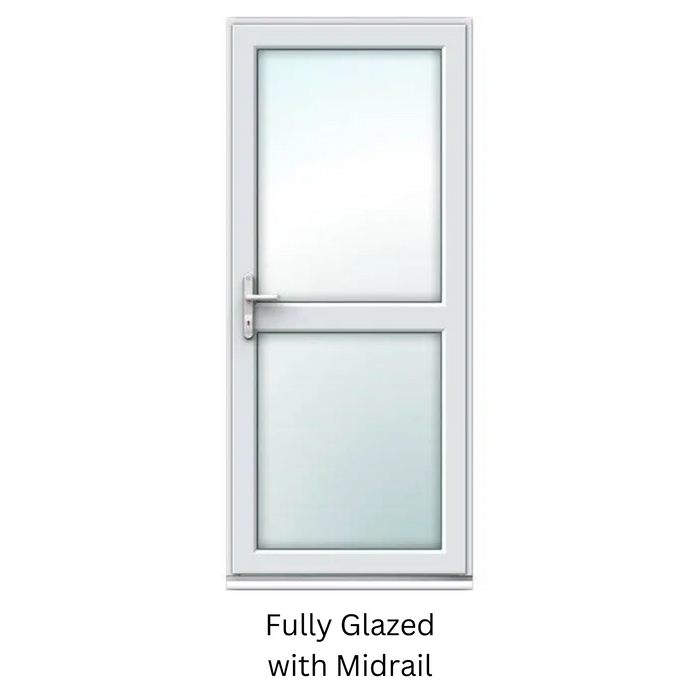 Liniar uPVC Single Door- Fully Glazed with Midrail