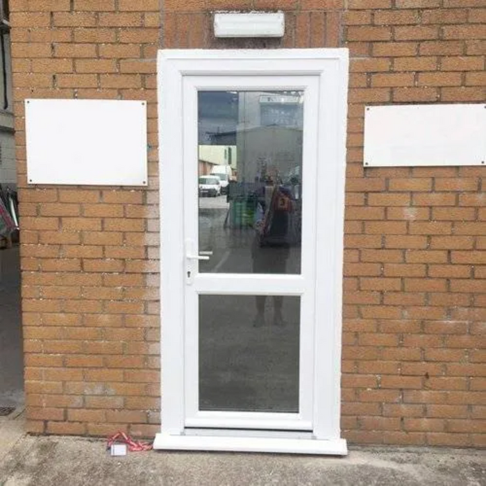 Liniar uPVC Single Door- Fully Glazed with Midrail