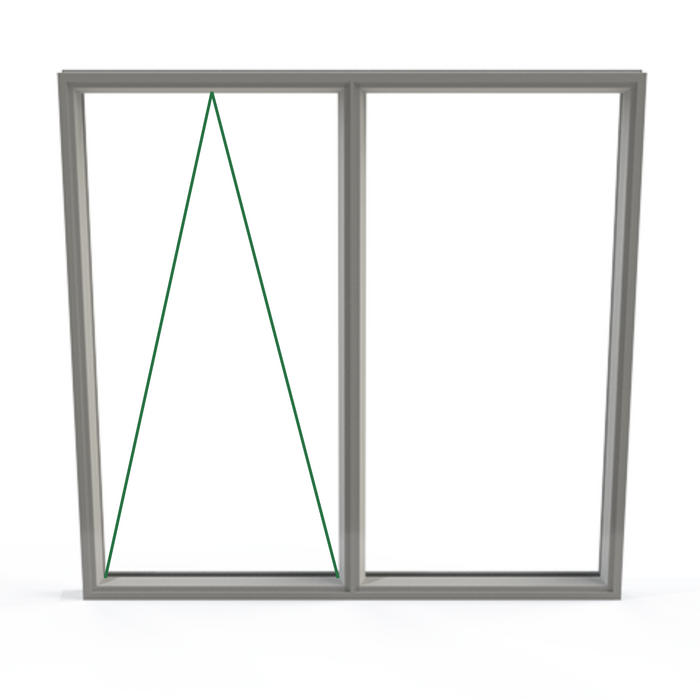 Origin OW70 Aluminium Window - 2 Section