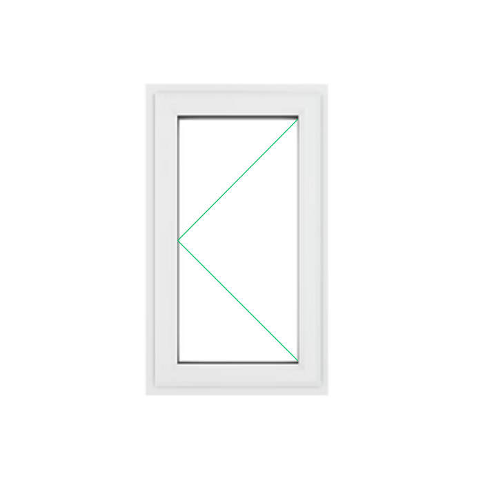 Rahau UPVC Window in White - W600mm x H1000mm