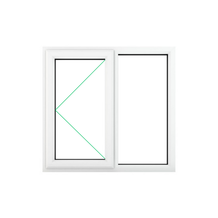 Rahau UPVC Window in White - W1000mm x H1200mm