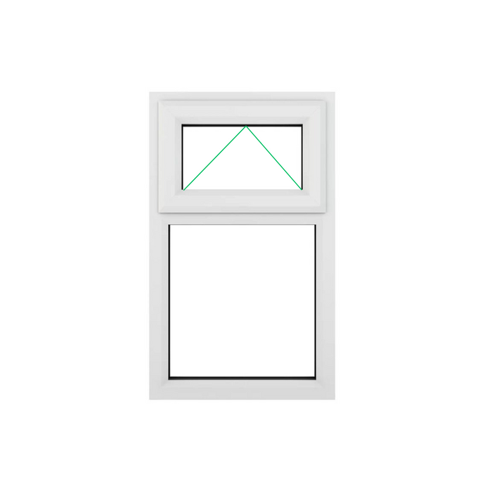 Rahau UPVC Window in White - W600mm x H1200mm