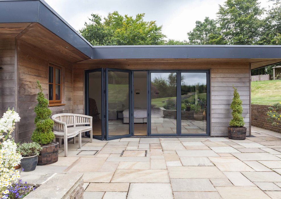 Anthracite Grey Visofold 1000 Aluminium Bifold - 5 Section