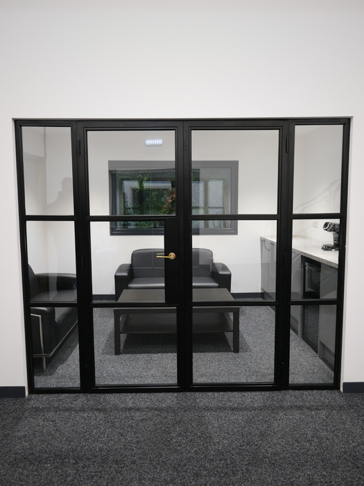 W1000mm x H2100mm - AluSpace Aluminium Internal French Door (BLACK)