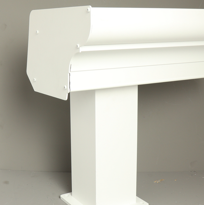 Pigato Veranda - White - Classic Gutter - Square with Base Plate