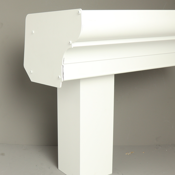 Pigato Veranda - White - Classic Gutter - Square without Base Plate