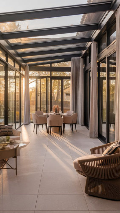 W900mm x P2100mm Black Atlas Aluminum Lean To Roof System