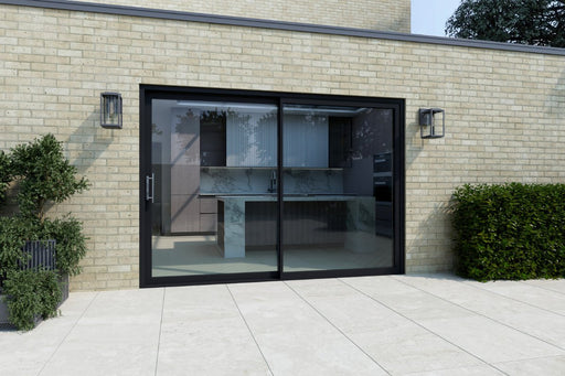 AluK Aluminium 2 Section Sliding Door - Home Build Doors