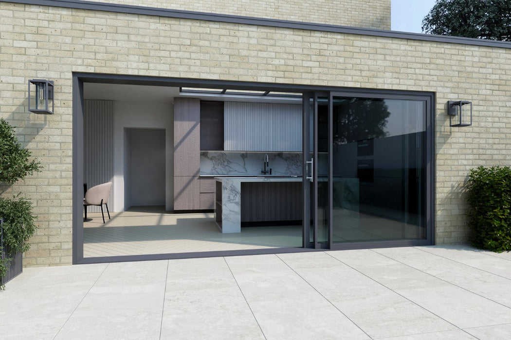 AluK Aluminium 3 Section Sliding Door - Home Build Doors