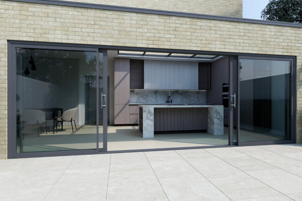 AluK Aluminium 4 Section Sliding Door - Home Build Doors