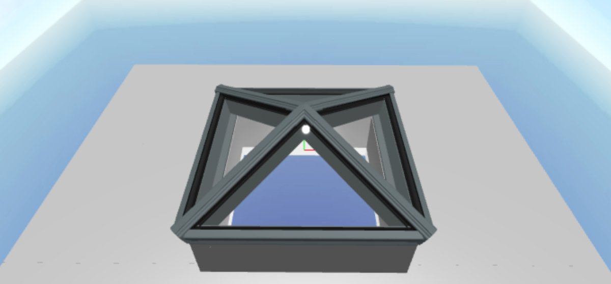 Anthracite Grey Korniche Aluminium Roof Lantern – AMBI Blue or Clear Glass - Home Build Doors