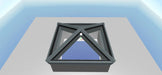 Anthracite Grey Korniche Aluminium Roof Lantern – AMBI Blue or Clear Glass - Home Build Doors