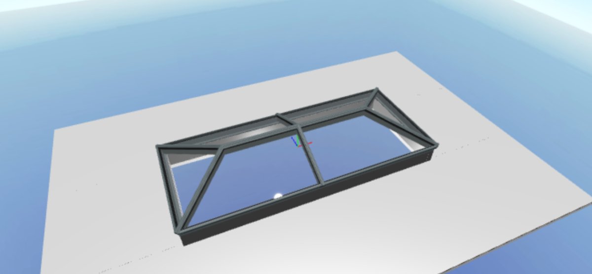 Anthracite Grey Korniche Aluminium Roof Lantern – AMBI Blue or Clear Glass - Home Build Doors