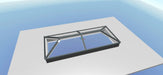 Anthracite Grey on White Korniche Aluminium Roof Lantern – AMBI Blue or Clear Glass - Home Build Doors