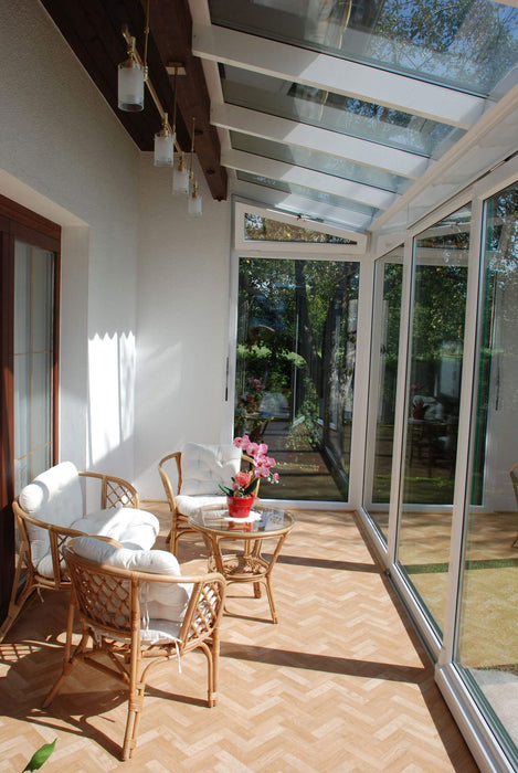 W700mm x P2100mm Black Atlas Aluminum Lean To Roof System