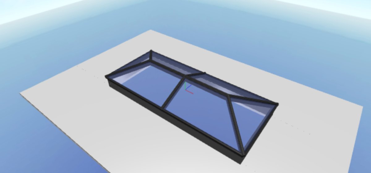 Black Korniche Aluminium Roof Lantern – AMBI Blue or Clear Glass - Home Build Doors