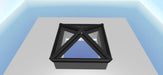 Black Korniche Aluminium Roof Lantern – AMBI Blue or Clear Glass - Home Build Doors