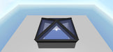 Black Korniche Aluminium Roof Lantern – AMBI Blue or Clear Glass - Home Build Doors