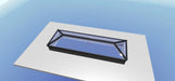 Black on White Korniche Aluminium Roof Lantern – AMBI Blue or Clear Glass - Home Build Doors