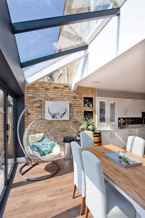 W700mm x P1800mm Black Atlas Aluminum Lean To Roof System