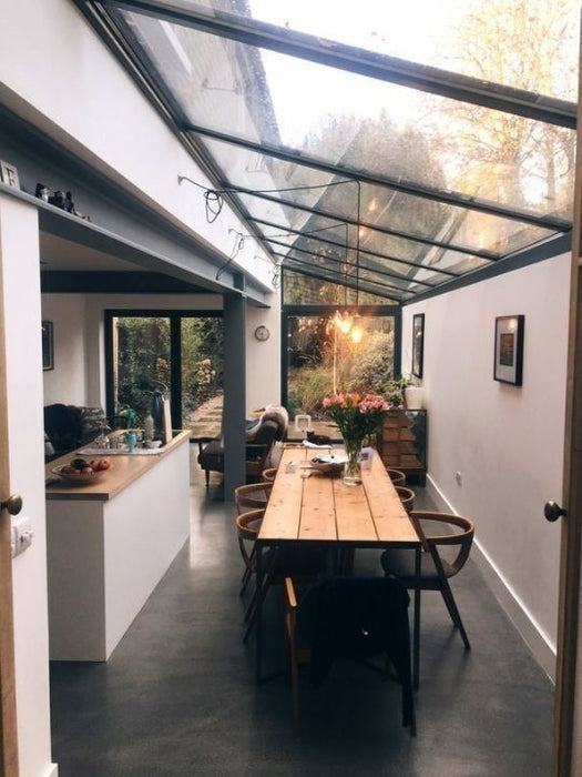 W900mm x P1500mm Black Atlas Aluminum Lean To Roof System