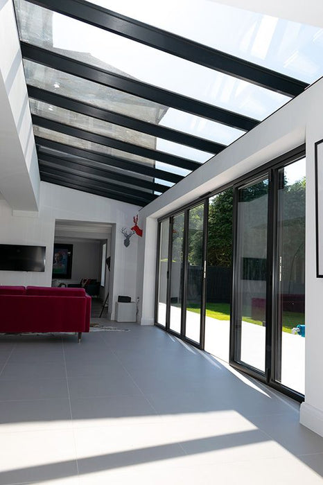 W700mm x P2100mm Black Atlas Aluminum Lean To Roof System