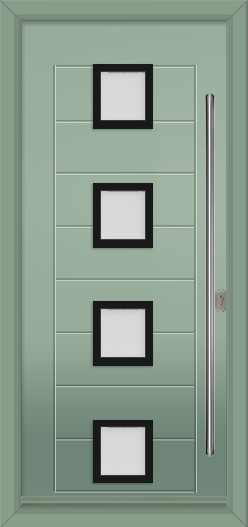 Part Q Composite Door - Farnsfield 4 Black Cassette