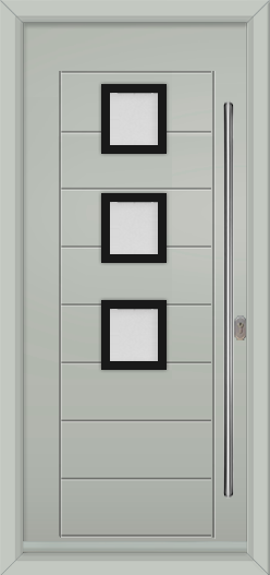 Part Q Composite Door - Farnsfield 3 Black Cassette