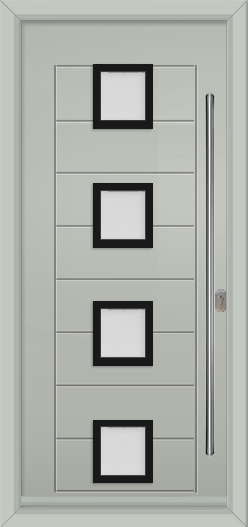 Part Q Composite Door - Farnsfield 4 Black Cassette